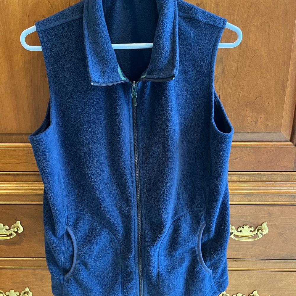 Woolrich Navy Blue Fleece Vest